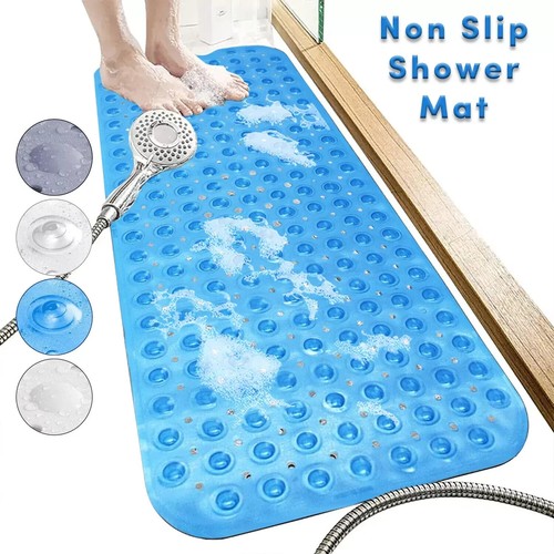 Extra Large Bath Mat Non Slip Bathtub Anti Mold Strong Suction Rubber Shower Mat - Picture 2 of 35