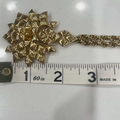 Vintage Signed Monet Gold Tone 13.5" Linked Necklace Stunning Star Pendant Xmas - Picture 10 of 11