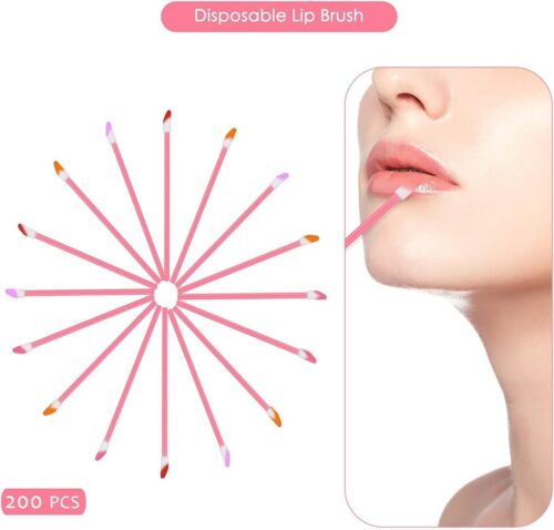 200Pcs Disposable Lip Brush Wands Lipstick Applicator Lip Gloss Concealer Brush - Picture 3 of 6