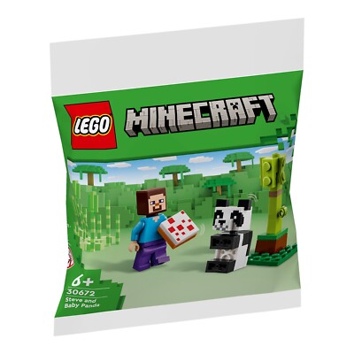 LEGO Minecraft (30672) - Steve mit Baby-Panda - Polybag - Neu & OVP