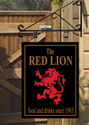 Der rote Löwe hängendes Pub-Schild für Home Bar oder Man Höhle KOSTENLOSES Porto