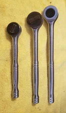 Great neck 1/2" Drive powerbuilt 3/8" Pittsburgh 1/4" vintage ratchets Lot Of 3