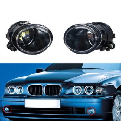 1Pair LED Bumper Driving Fog Light Lamps For BMW E39 5 Series E46 3 Series M3
