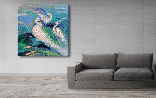 Original arte de pared edición limitada X-grande giclée impresión en lona Splash of Life - Imagen 3 de 6