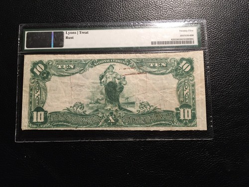 National Currency Hartford Kanas Only 8 Large Known PMG Vf 25 Rust - Picture 2 of 3