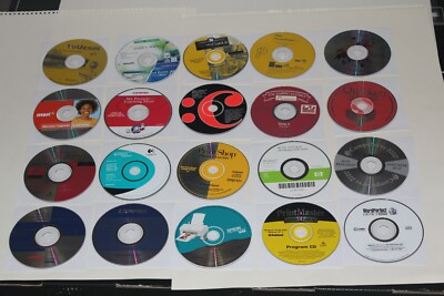 Lot of 20 Vintage 90s/2000's PC CD-ROM Programs, Drivers