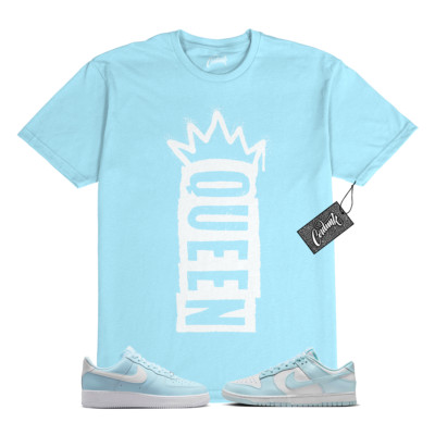 Air Force 1 Dunk Low Glacier Ice Blue White T Shirt to Match Q1