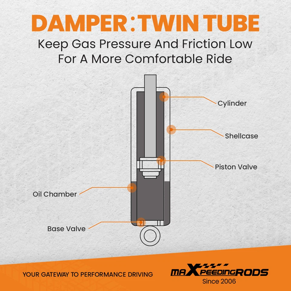 Kit Amortiguador Coilovers Ajustables para Chrysler 300C Tracción trasera Sedán 05-10 Foto 4 de 4