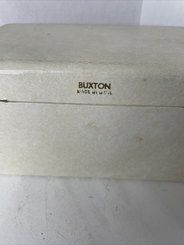 VTG BUXTON USA 3 TIERED CREAM COLORED W/ YELLOW FELT DRAWER JEWELRY BOX - Picture 6 of 9