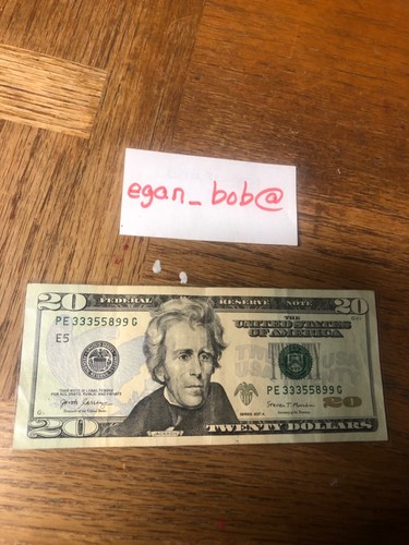 $20 note. upward number 33355899. very tough from Series 2017 A nice note - Picture 2 of 4