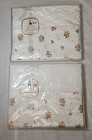 2 draps plats doubles vintage neufs dans leur emballage Springmaid PRINCESSE ROSE coton petite percale *DÉFAUT