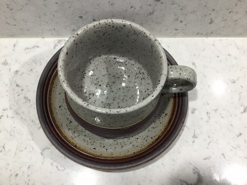 Tazza da tè e piattino Purbeck Pottery Portland C anni '70 - Foto 2 di 7