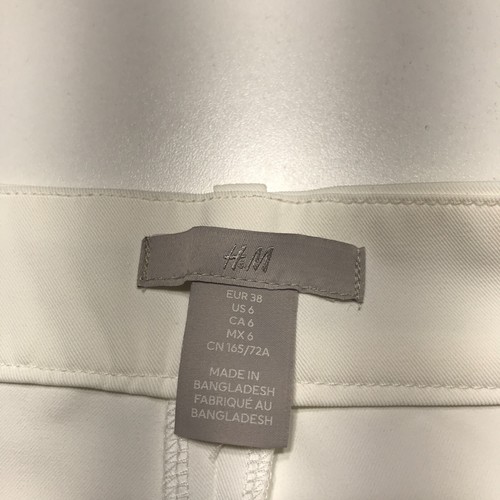 H&M Dress Shorts Womens Size 6 NWT White High Waist Waist Long Length Pleated - Picture 9 of 15
