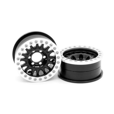 VPS07801 KMC 1.9 KM445 IMPACT ALUMINUM BEADLOCK WHEELS: BLACK (2)