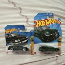 Hot Wheels Audi Avant RS2/RS6 Avant HW Wagons Black/Green Diecast 1:64