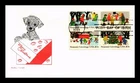 Dr Jim Stamps Sandra'S Cachets 1982 Seasons Greetings Setenant Block Fdc