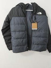The North Face Reversible Perrito Hooded Puffer Full Zip Jacket Grey/Black X