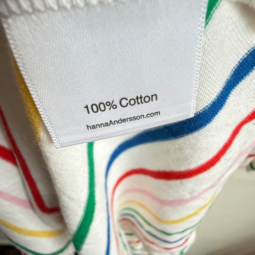 Hanna Andersson 160 Striped Dress Long Sleeve Colorful Cotton Kids Girls 14-16 - Picture 6 of 6