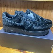 Men 10.0US W Air Force 1 '07 Black/Cow Fur Men'S Size