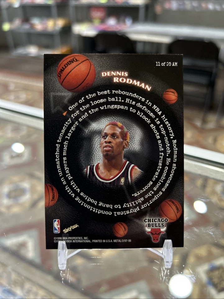 1997-98 Skybox Metal Universe All Millennium No11 Деннис Родман Редкая Вставка SP!!! - Изображение 2 из 2