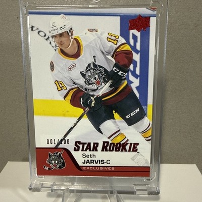 2020-21 Upper Deck AHL Exclusives #159 Seth Jarvis Star Rookie RC #1/100!!