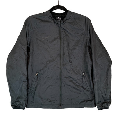 Nike schwarze leichte Shell-Sportjacke mit durchgehendem Reißverschluss Größe passt Herren Medium