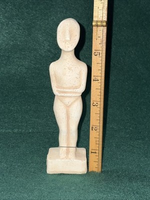 Rare Greek Cycladic Idol Alabaster? Art Sculpture Figurine  No. 9 ~ Greece 2000