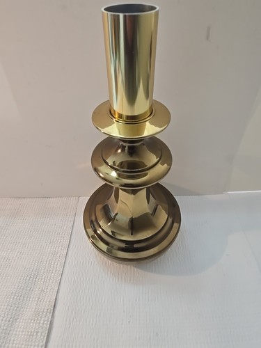 Lampada da tavolo vintage parte colonna tono ottone fuso ornato steampunk metà secolo - Foto 9 di 24