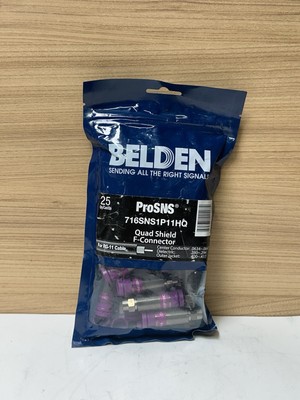 Belden 716SNS1P11HQ For RG-11  Cable Quad Shield F-connector Pack of 25