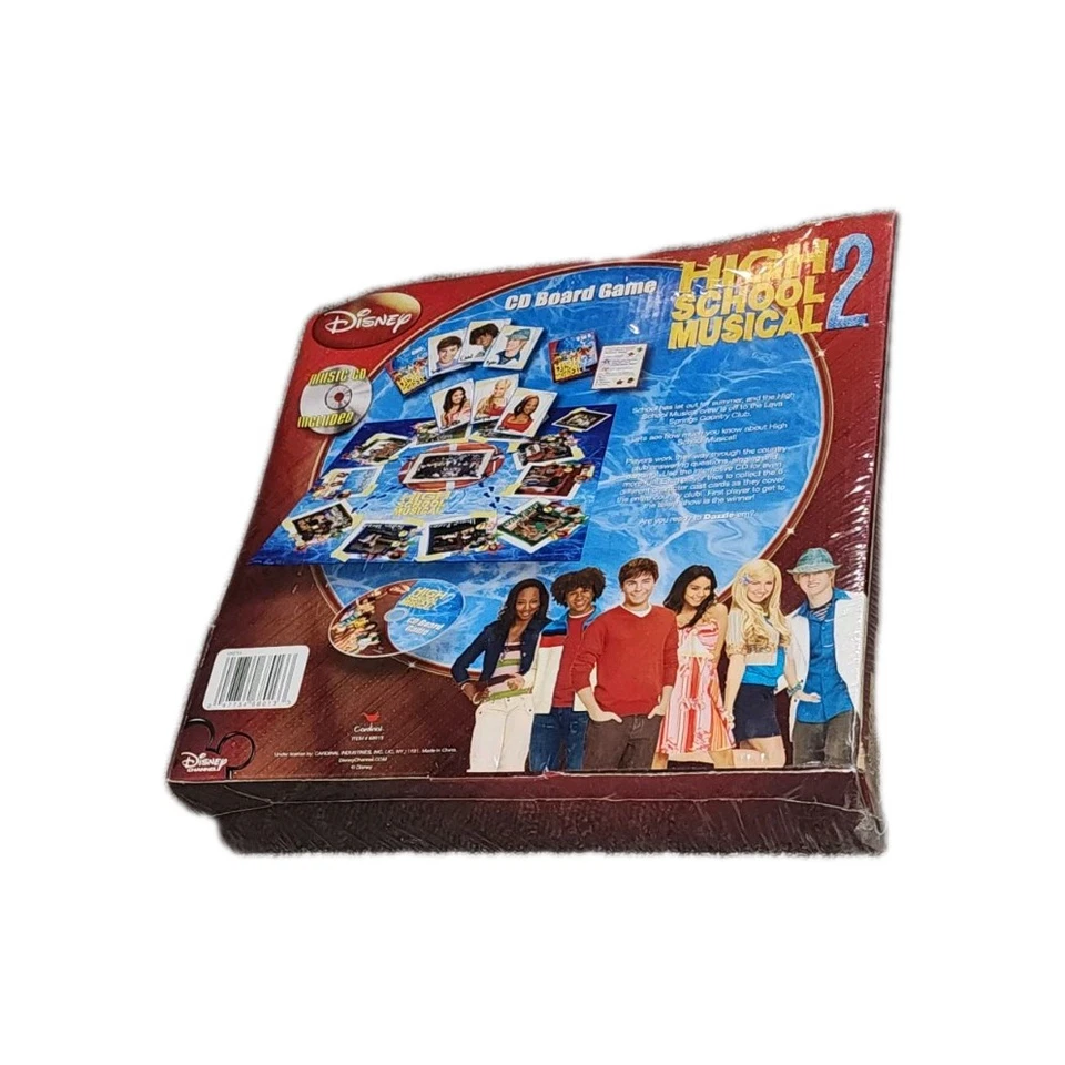 High School Musical 2 CD Juego de Mesa NUEVO Sellado Disney Música CD Incluido Y2K Difícil de Encontrar Foto 2 de 3