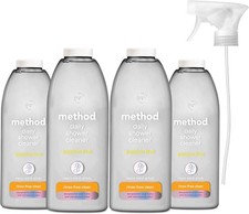 Method Shower Cleaner Spray, Cleans without Having to 828 ml (Pack of 4) 