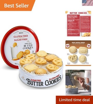 Experience Guiltless Indulgence: 36 Sugar-Free Gluten-Free Butter Cookies 11 Oz