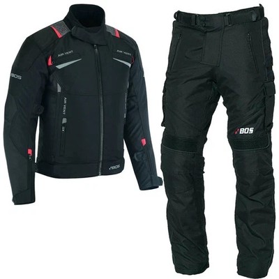 Motorcycle Textile Suit Jacket Trousers Mens Motorbike Suit Touring Waterproof Black