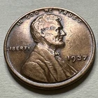 1937 1C Lincoln Cent WHEAT PENNY 1340X