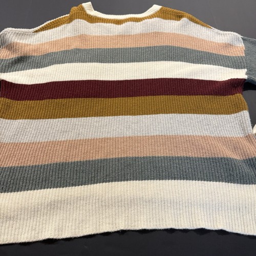 Madewell Women's Pullover Long Sleeve Knit Sweater Size XL Walton Stripe Pocket - Picture 7 of 9