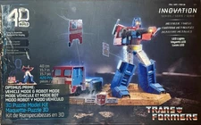 4D Build Transformers Optimus Prime 3D Model Kit with LED Lights