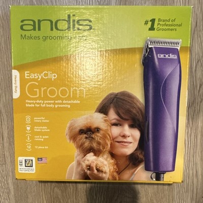 Andis EasyClip Groom Clipper Set Detachable Blade Powerful Rotary Motor Quiet