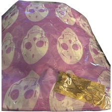 RAJ Anthropologie Skull Printed Purple 100% Cotton Scarf 70x44" NWT