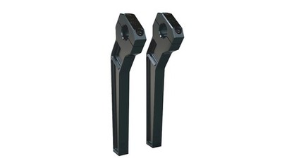 Todds Cycle 1in. Pullback Handlebar Riser Kit - 10in. Rise - Black - TD-R12-10B