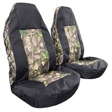 Waterproof Canvas Seat Covers Front Pair Camo Black For Jeep Wrangler