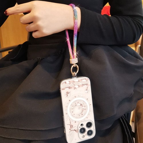 Bling Bling Diamond Crystal Anti-lost Rope Hanging Cord Phone Accessories - Photo 12 sur 22
