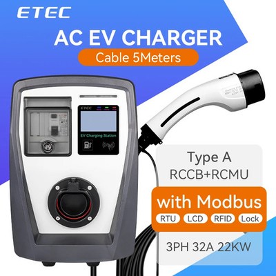 EKEC 7.6kw 32a type 2 electric vehicle charger car charging station 22kw wallbox