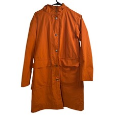 A New Day Orange Water Resistant Hooded Raincoat Size S