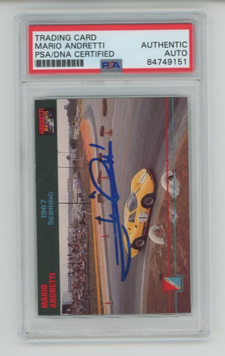 MARIO ANDRETTI 1992 Andretti Racing #17 Signed AUTO Card PSA DNA Certified F1