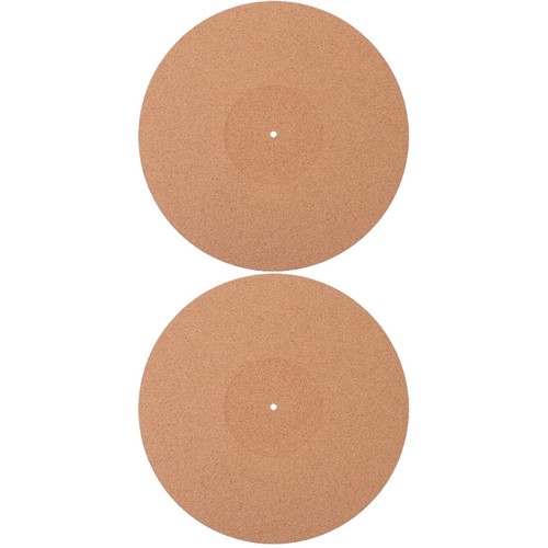 2 PCS Cork Turntable Pad Antistatic Mat Record Player Accessories - 第 1/12 張圖片