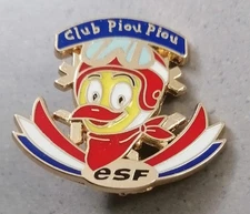 ESF Ski Medal Pin Badge "Club Piou-Piou" Patent Level Child Test 