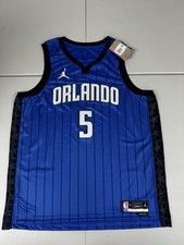 Jordan Orlando Magic Paolo Banchero 5 Blue Statement Jersey Size 2XL 56 NWT