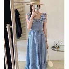 Doen blue gingham  dress size L