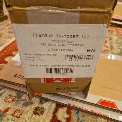 Pokemon TCG: Mega Evolution ME01 base set Booster Box Case EMPTY