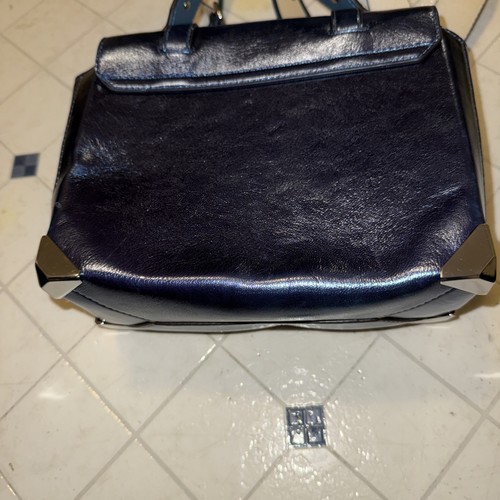 MICHAEL KORS MANHATTAN SATCHEL CROSSBODY BLUE. - Picture 3 of 4